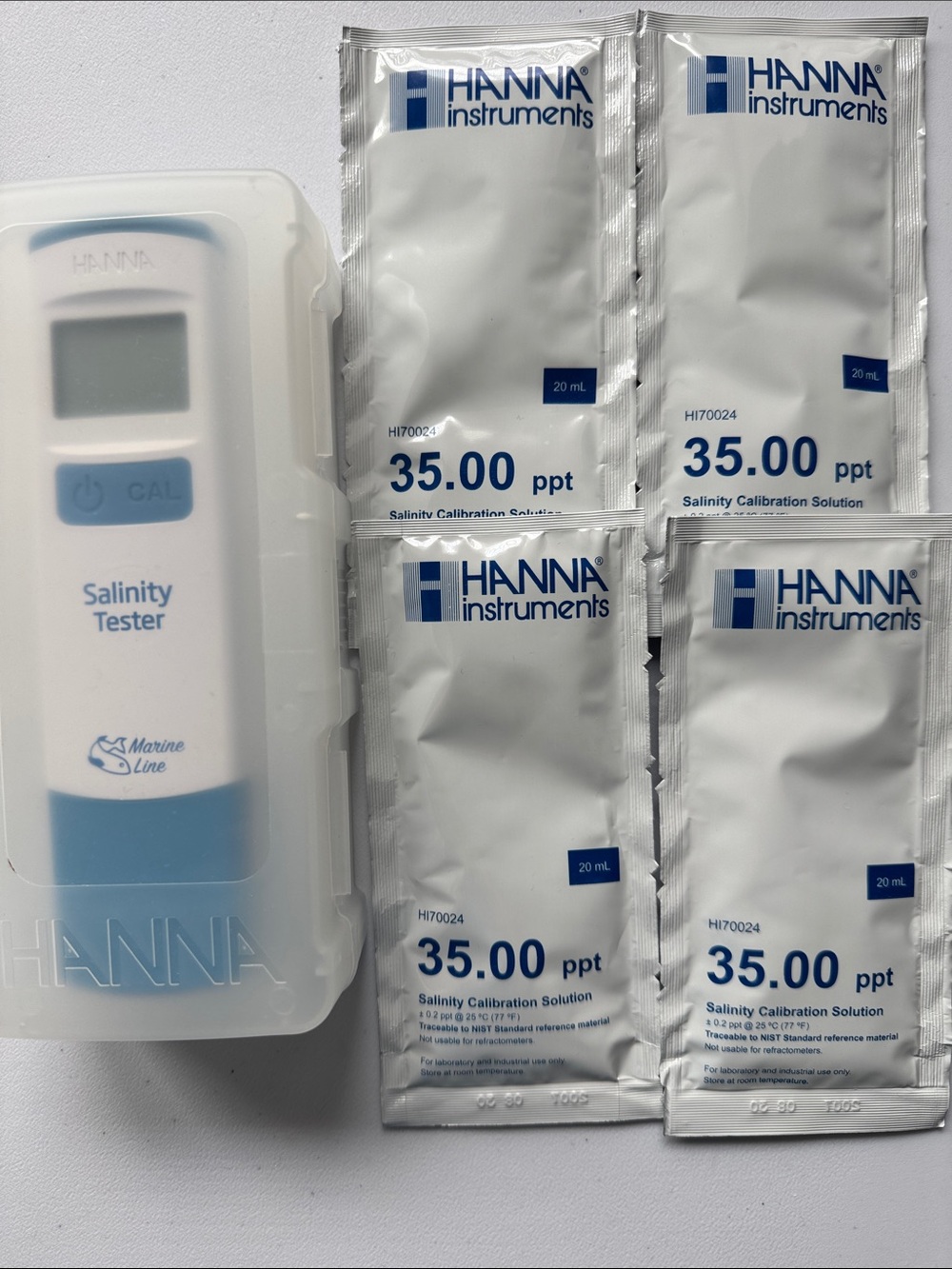 Marine Salinity Tester Kit with Calibration packets